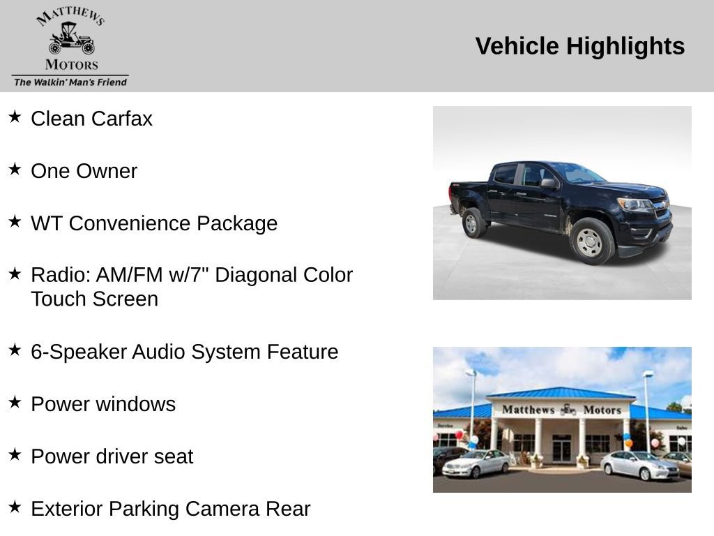 Used 2017 Chevrolet Colorado W/T w/ WT Convenience Package AWD/4WD image 11