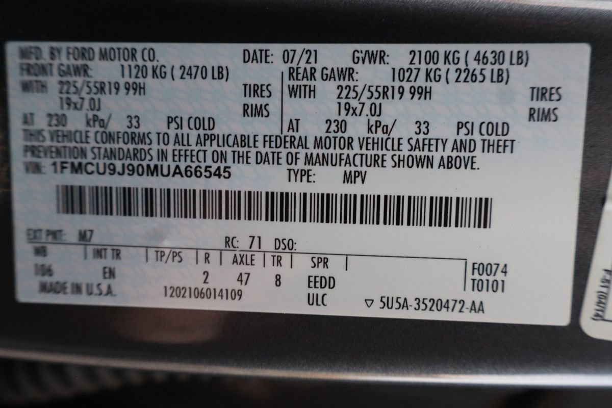 Used 2021 Ford Escape Titanium AWD/4WD image 47