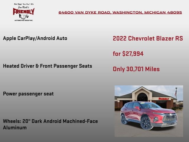 Used 2022 Chevrolet Blazer RS image 10