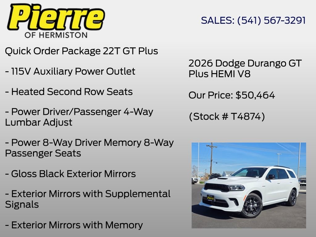 New 2026 Dodge Durango GT AWD/4WD image 12
