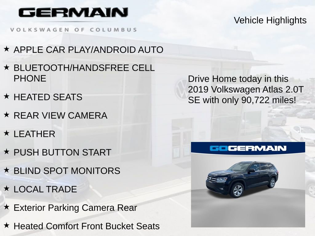 Used 2019 Volkswagen Atlas SE FWD image 6