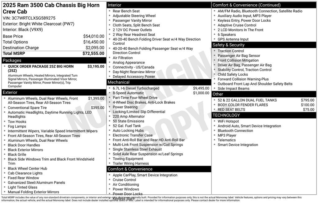 New 2025 RAM 3500 Big Horn AWD/4WD image 6