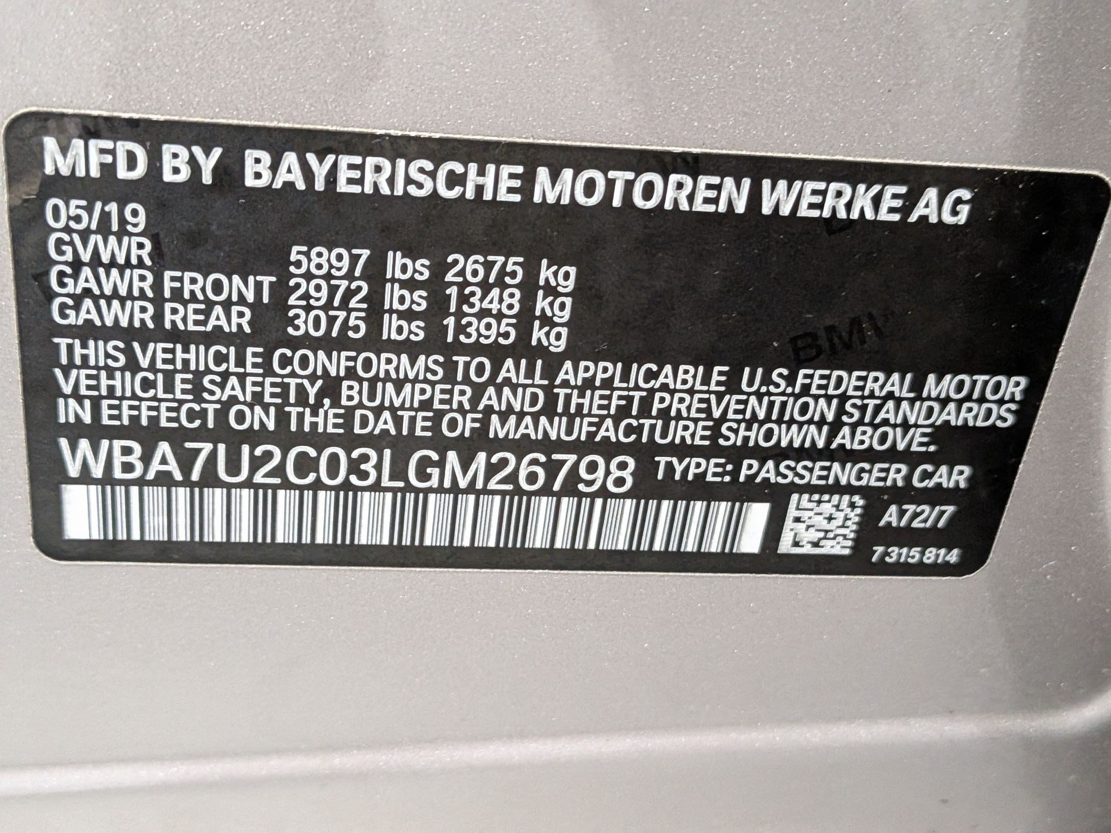 Used 2020 BMW 750i xDrive w/ Interior Design Package AWD/4WD image 38