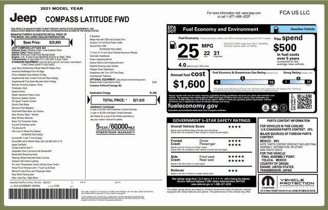 Used 2021 Jeep Compass Latitude image 3