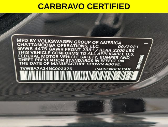 Used 2022 Volkswagen Passat 2.0T FWD image 35