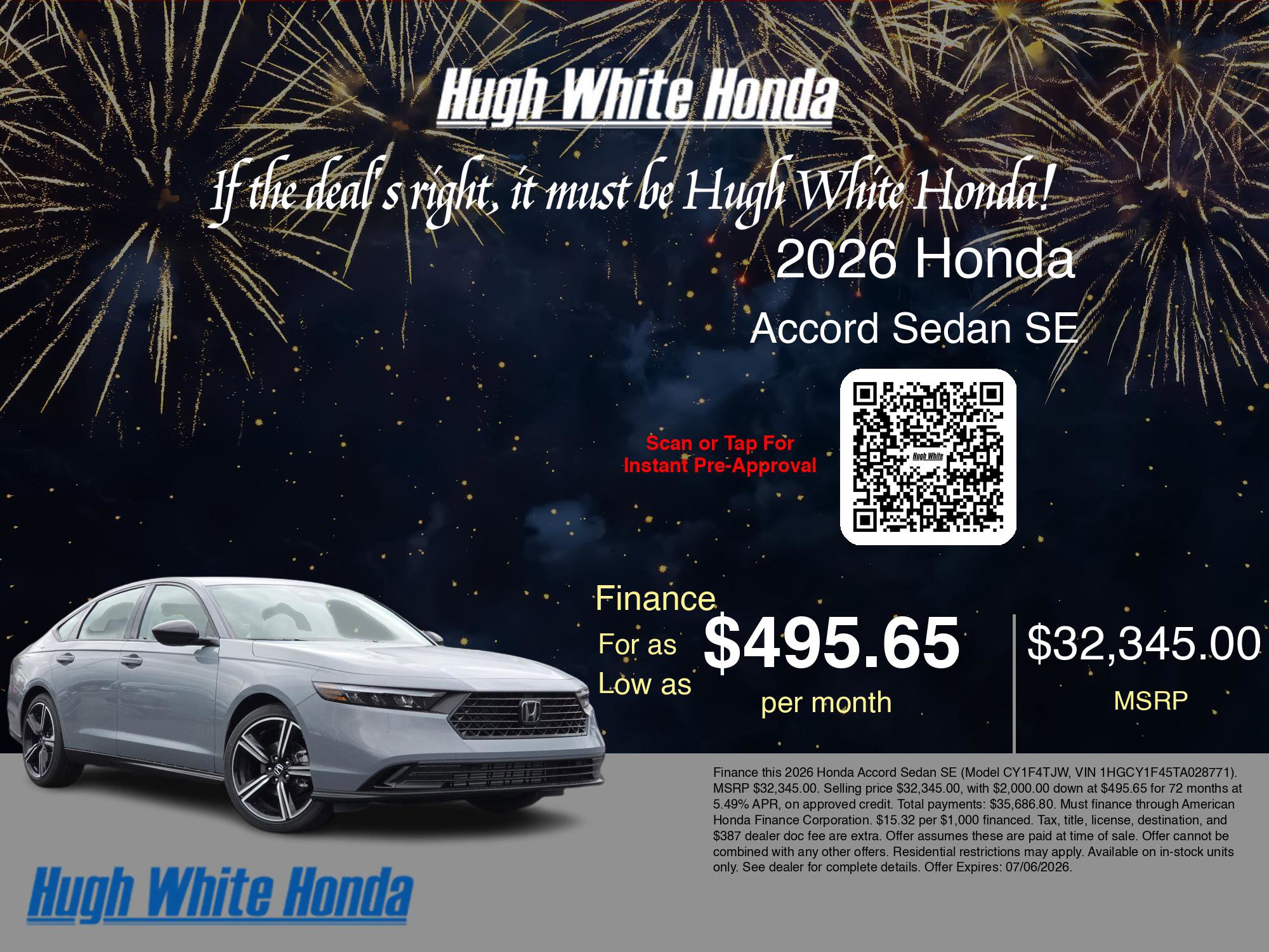 New 2026 Honda Accord SE image 7