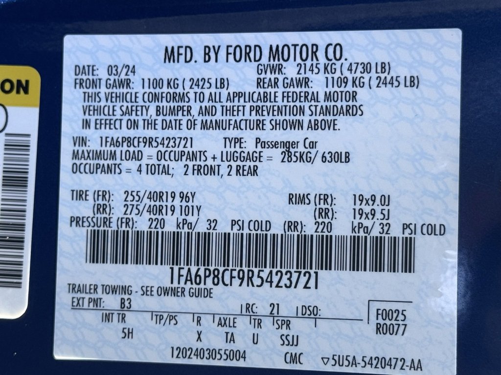 Used 2024 Ford Mustang GT Premium w/ GT Performance Package image 40