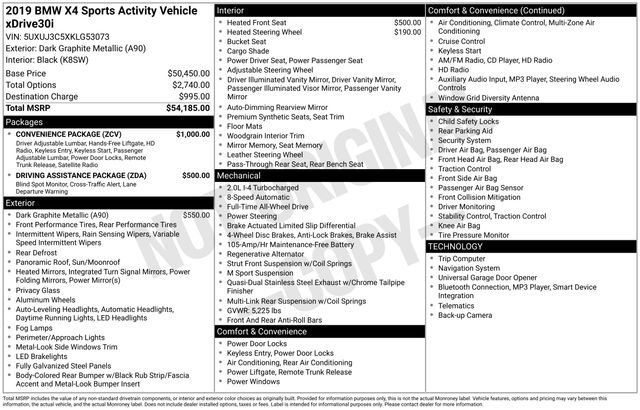 Used 2019 BMW X4 xDrive30i w/ Convenience Package image 31