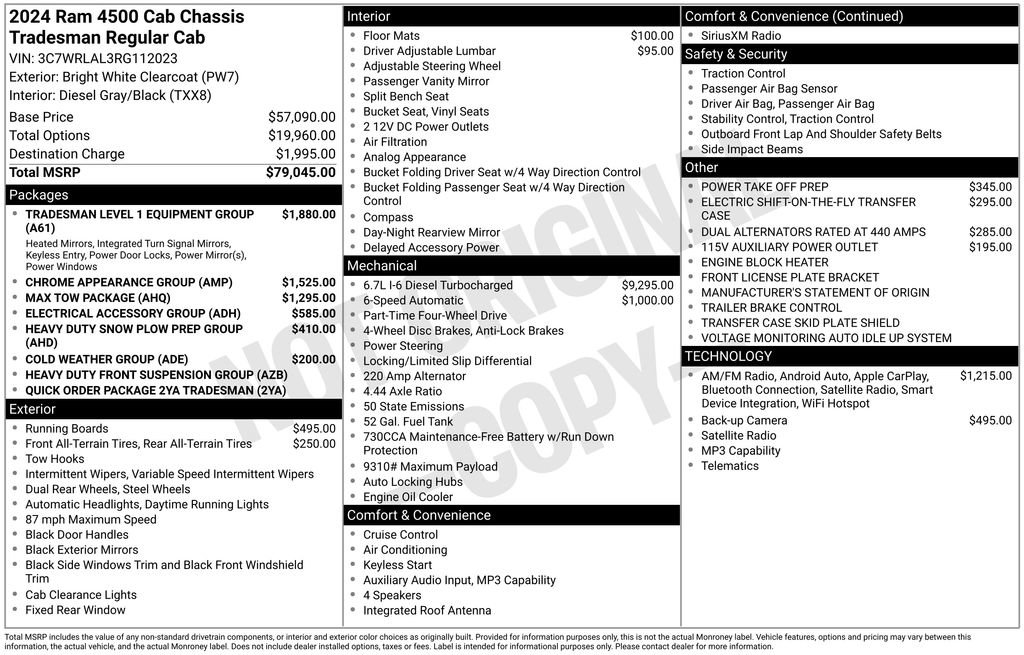 New 2024 RAM 4500 Tradesman AWD/4WD image 4