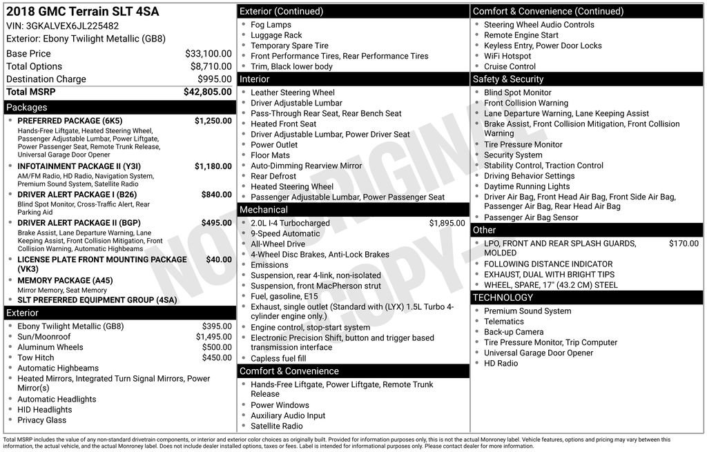 Used 2018 GMC Terrain SLT w/ Preferred Package image 12