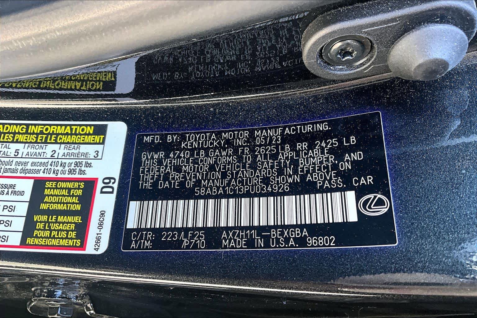 Used 2023 Lexus ES 300h F Sport w/ Accessory Package (Z2) FWD image 36