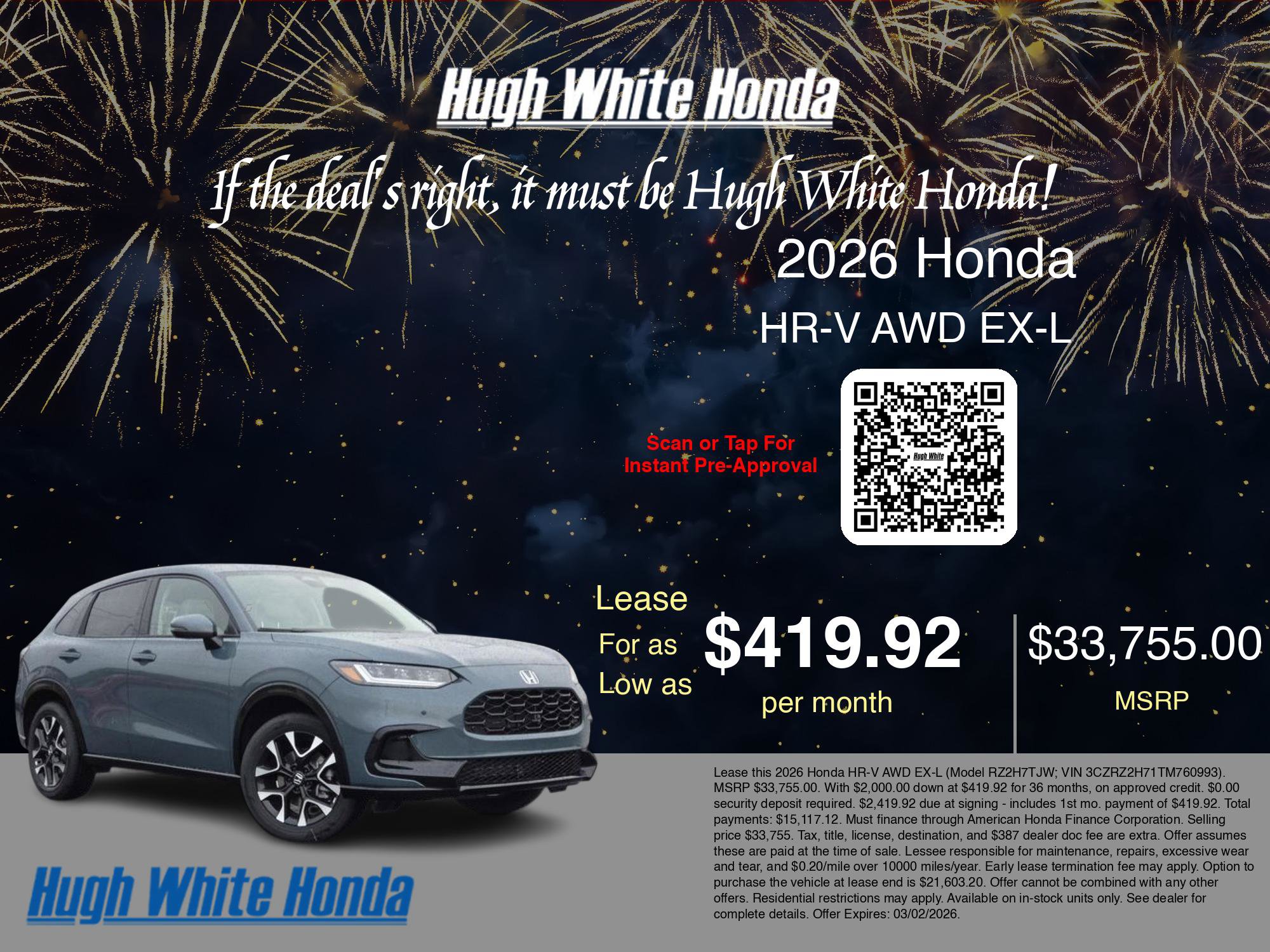 New 2026 Honda HR-V EX-L image 3