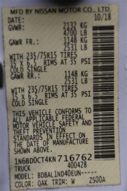 Used 2019 Nissan Frontier S image 7