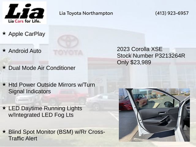 Certified 2023 Toyota Corolla XSE FWD image 14