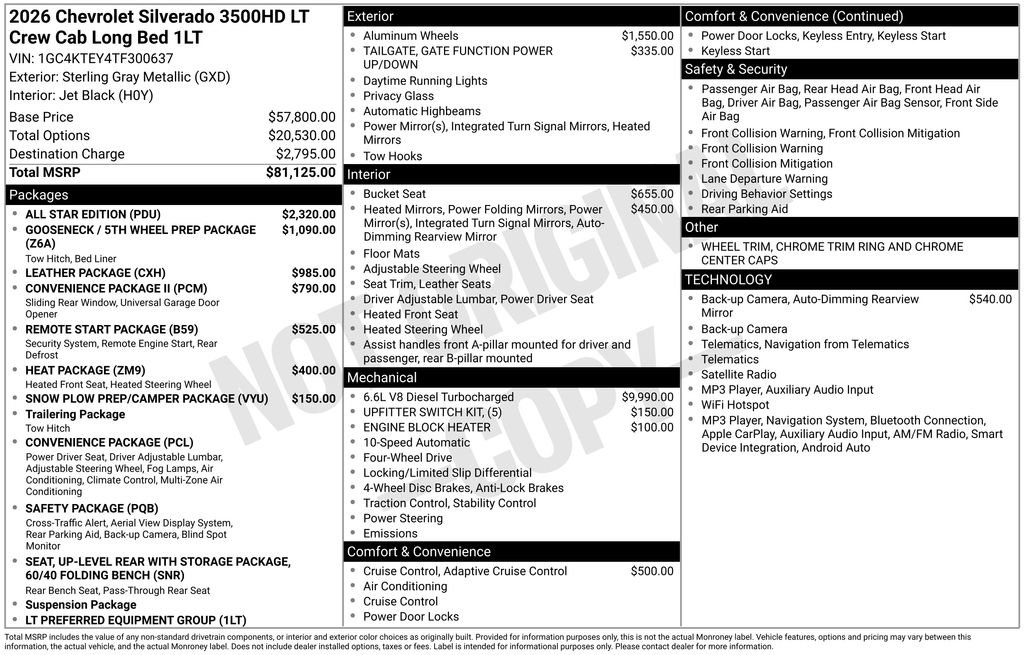 Certified 2026 Chevrolet Silverado 3500 LT w/ All Star Edition AWD/4WD image 42