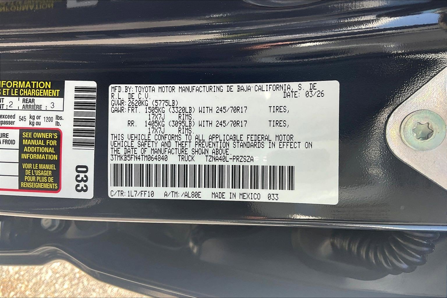 New 2026 Toyota Tacoma SR5 image 17