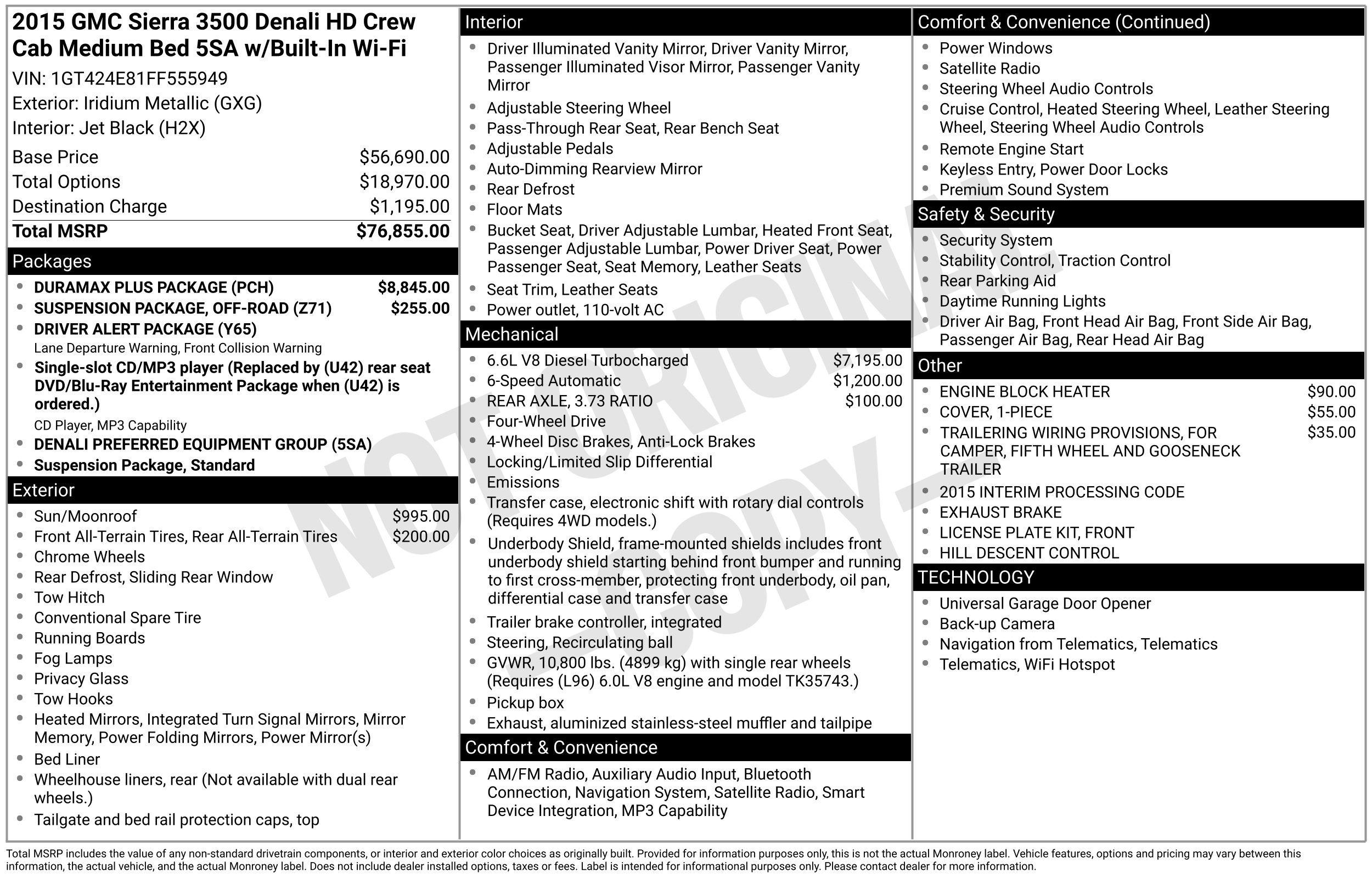 Used 2015 GMC Sierra 3500 Denali w/ Duramax Plus Package image 5