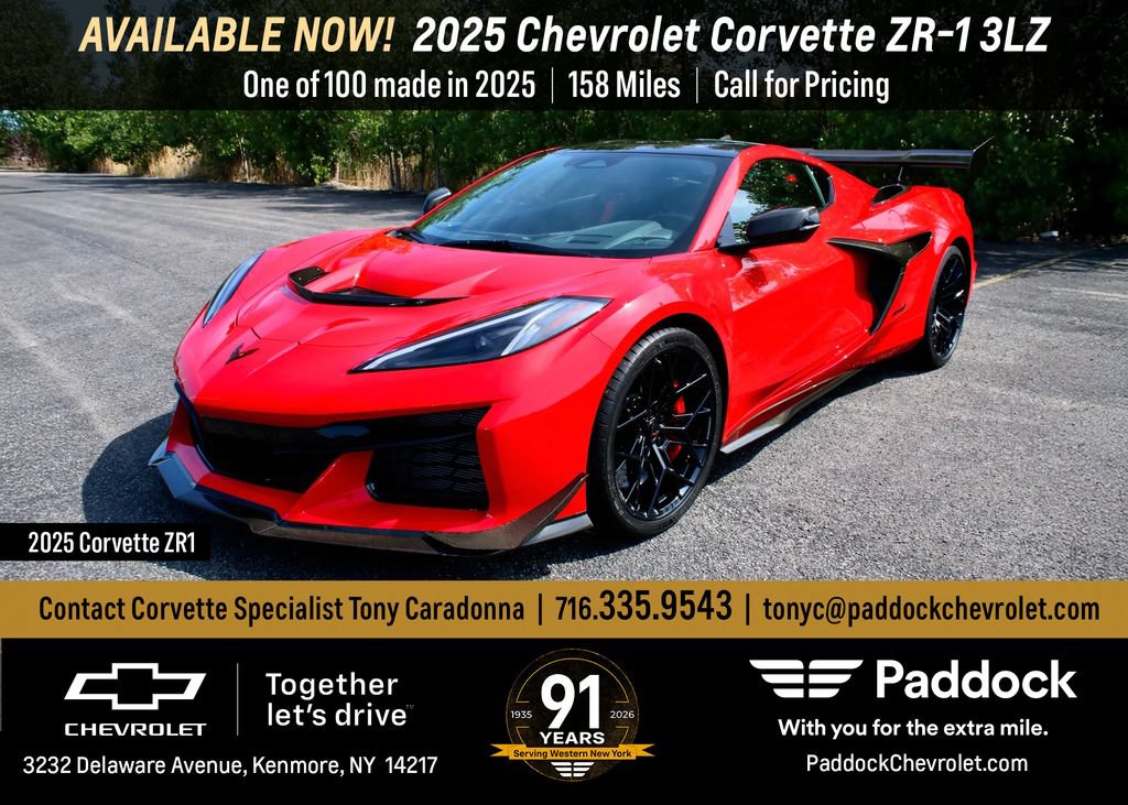 Used 2025 Chevrolet Corvette ZR1 w/ ZR1 Carbon Fiber Aero Package RWD image 2
