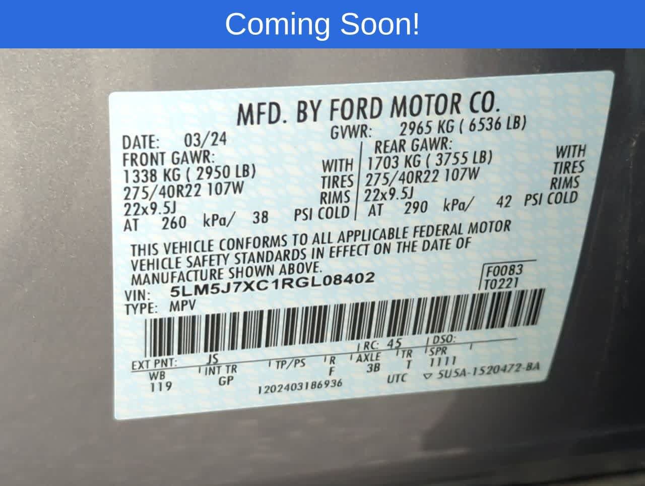 Used 2024 Lincoln Aviator Reserve w/ Equipment Group 201A AWD/4WD image 36