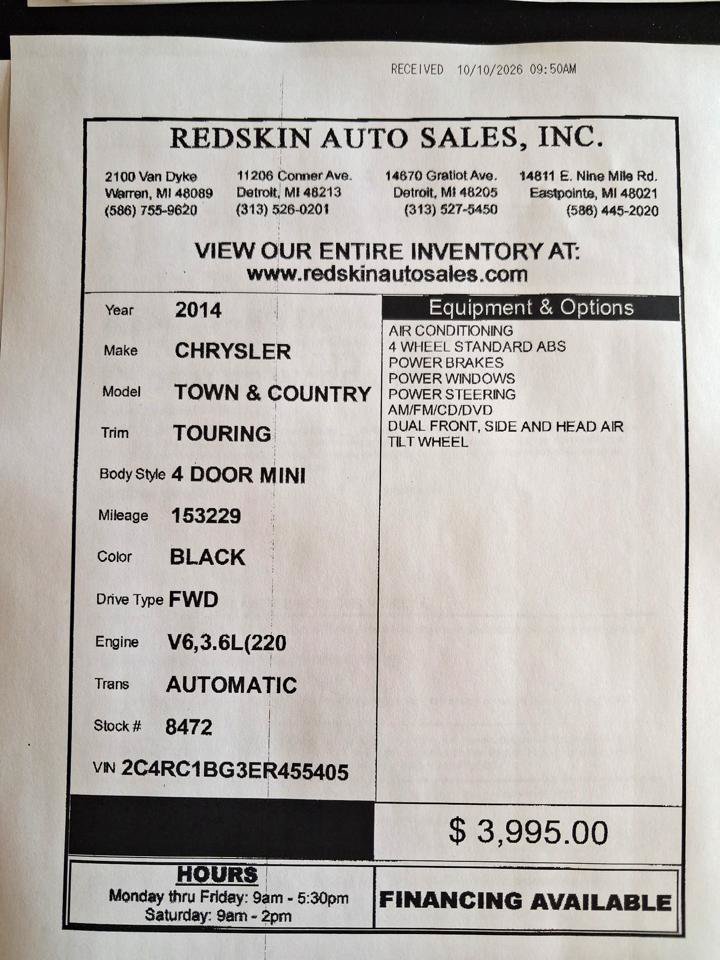 Used 2014 Chrysler Town & Country Touring FWD image 22