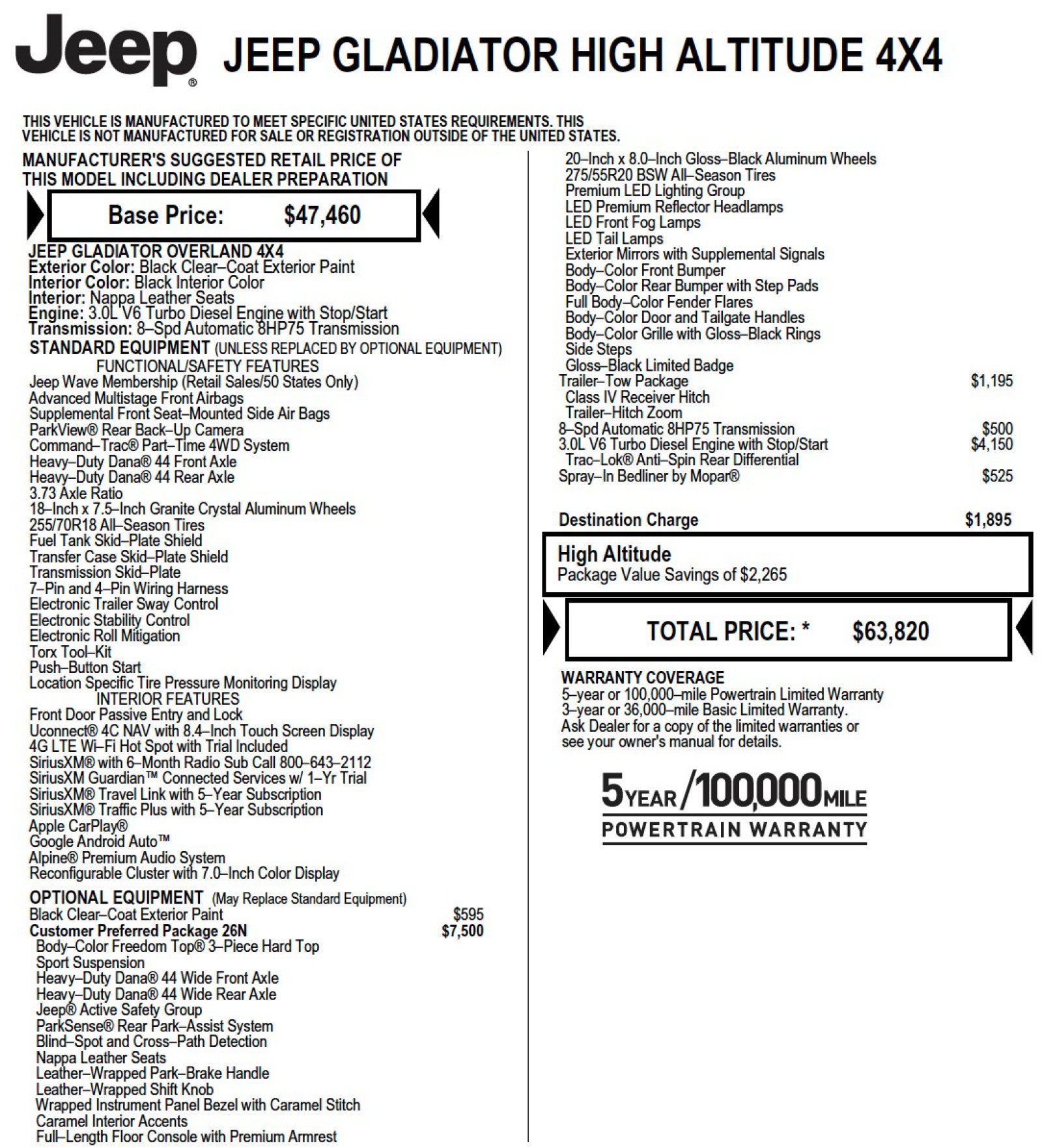 Used 2023 Jeep Gladiator Overland AWD/4WD image 7