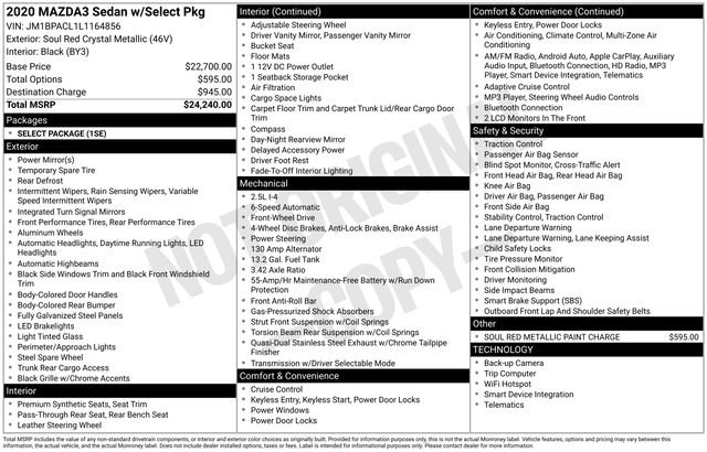 Used 2020 MAZDA MAZDA3 Sedan w/ Select Package image 6