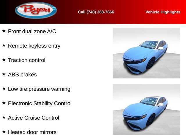 Used 2023 Toyota Camry SE w/ Audio Upgrade Package image 10