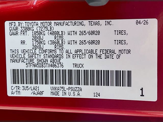 New 2026 Toyota Tundra Platinum AWD/4WD image 17