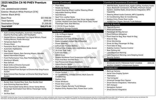 Certified 2025 MAZDA CX-90 Plug-In Hybrid w/ Premium Plus AWD/4WD image 5