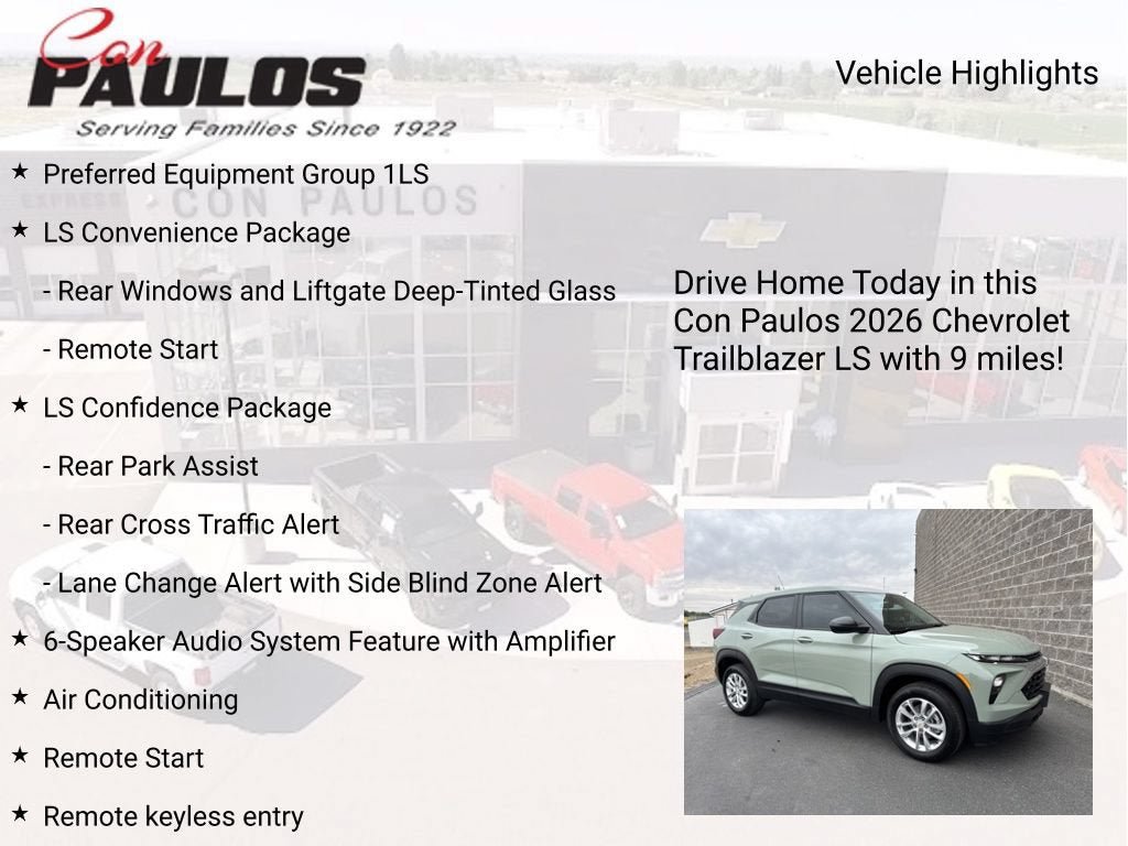 New 2026 Chevrolet TrailBlazer LS w/ LS Convenience Package AWD/4WD image 7
