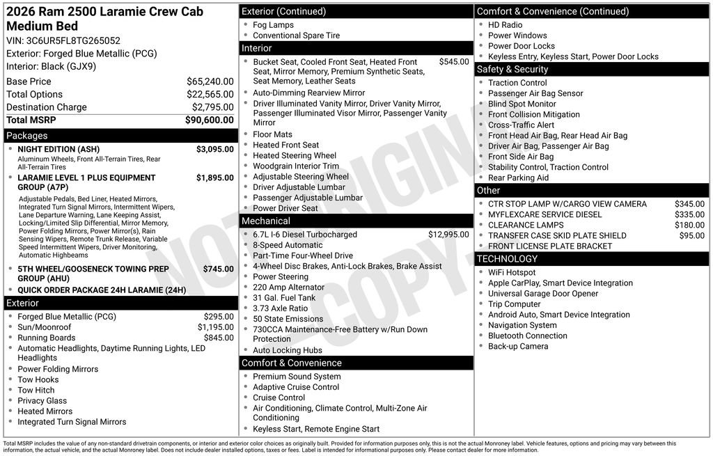 New 2026 RAM 2500 Laramie w/ Night Edition AWD/4WD image 44