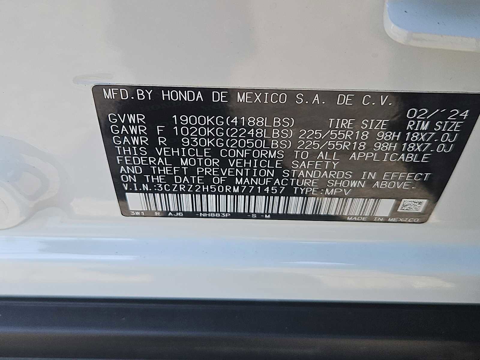 Certified 2024 Honda HR-V Sport image 14