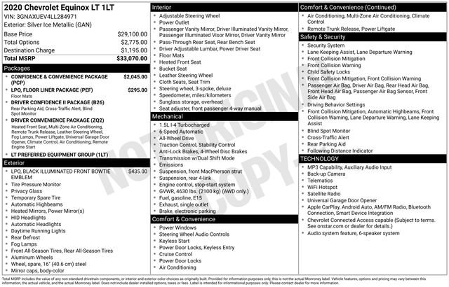 Used 2020 Chevrolet Equinox LT AWD/4WD image 12