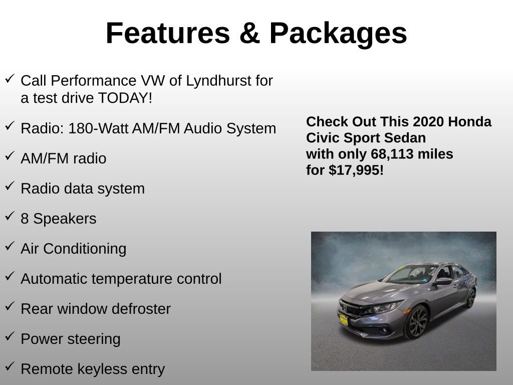 Used 2020 Honda Civic Sport image 4