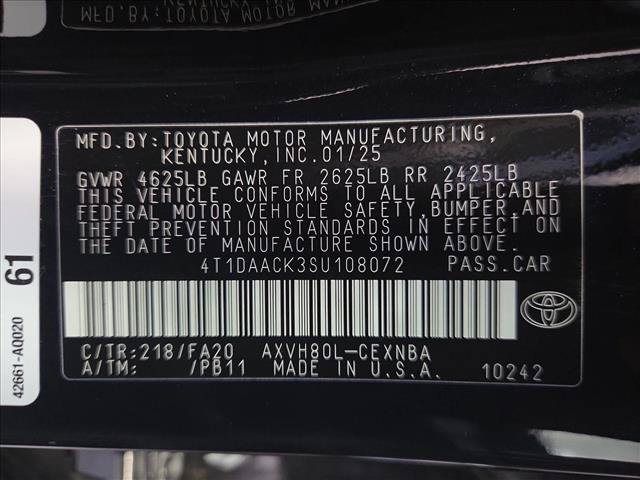 Certified 2025 Toyota Camry LE FWD image 22
