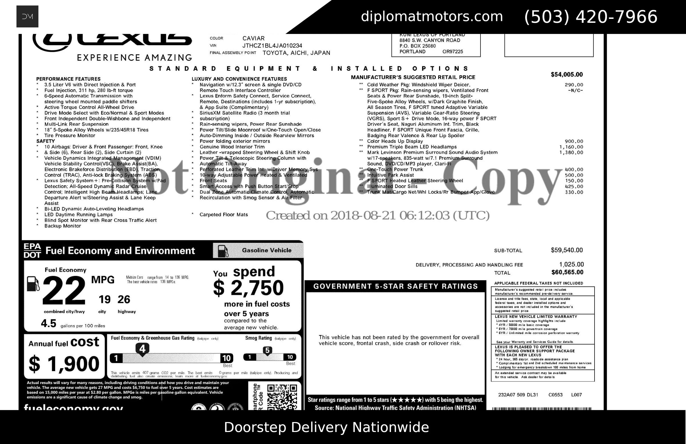 Used 2018 Lexus GS 350 F Sport image 2