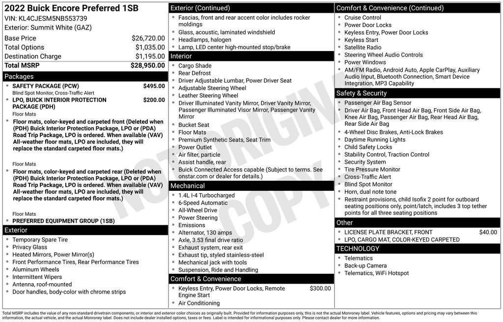 Used 2022 Buick Encore Preferred w/ Safety Package image 37