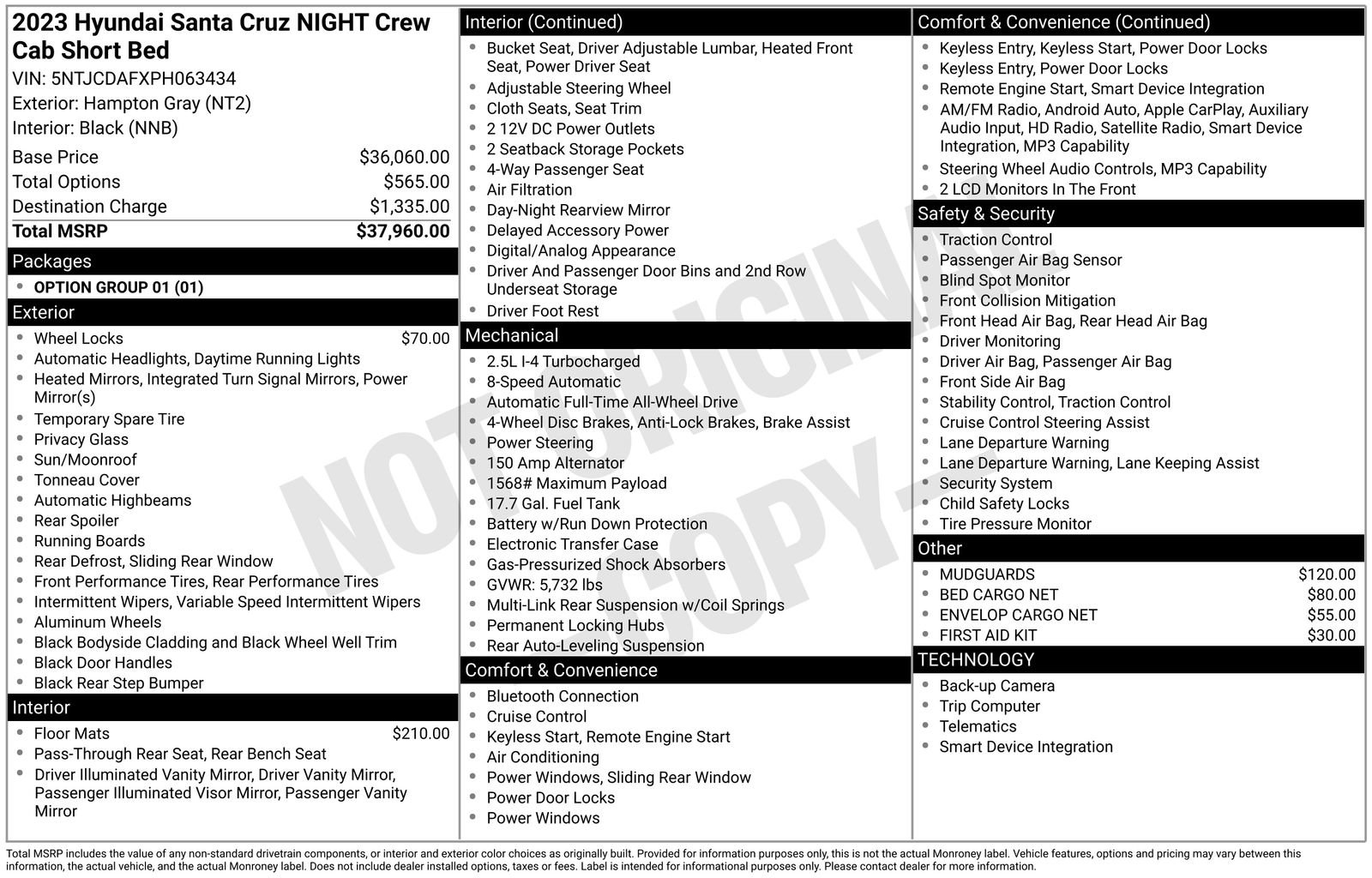 Certified 2023 Hyundai Santa Cruz Night AWD/4WD image 28
