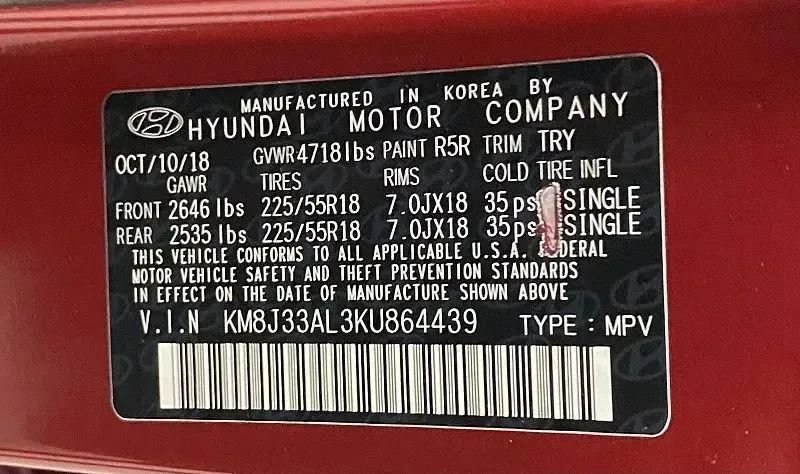Used 2019 Hyundai Tucson Limited w/ Cargo Package FWD image 23