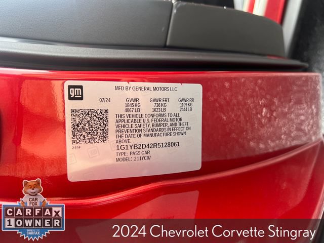 Used 2024 Chevrolet Corvette Stingray Preferred Cpe w/ Z51 Performance Package RWD image 28