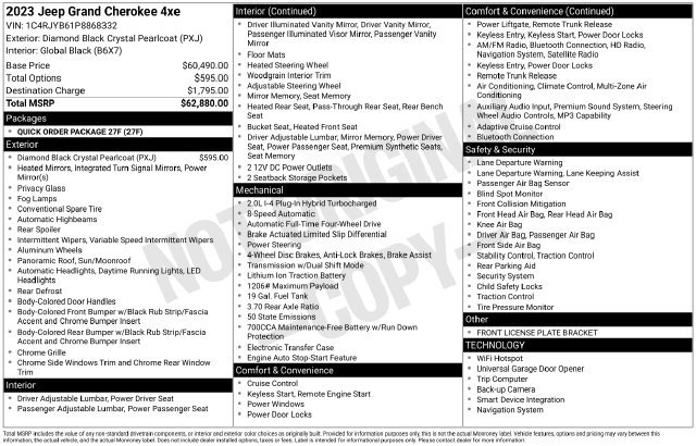 Used 2023 Jeep Grand Cherokee 4WD 4xe image 42