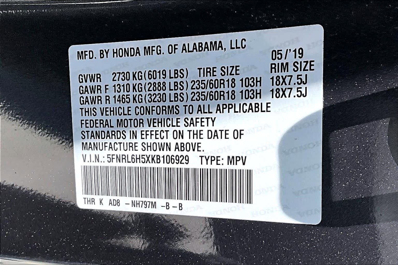 Used 2019 Honda Odyssey EX image 35