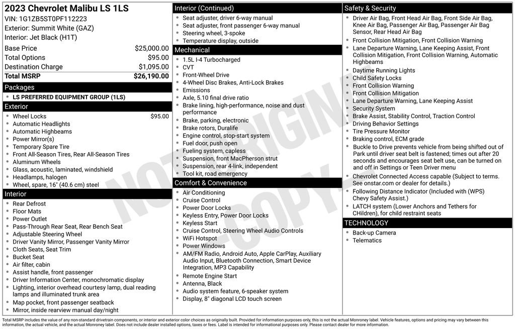 Used 2023 Chevrolet Malibu LS FWD image 5