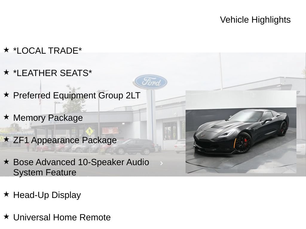 Used 2015 Chevrolet Corvette Stingray Coupe w/ 2LT Preferred Equipment Group RWD image 9
