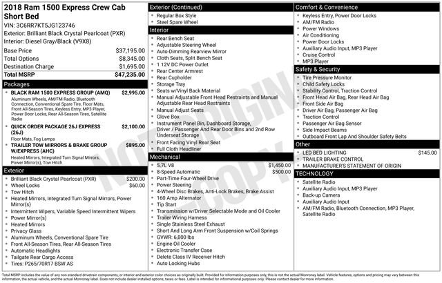 Used 2018 RAM 1500 Express w/ Black Ram 1500 Express Group image 5