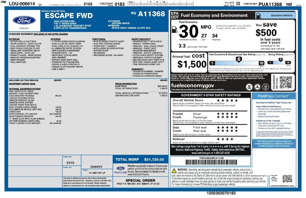 Used 2023 Ford Escape Active w/ Cold Weather Package FWD image 2