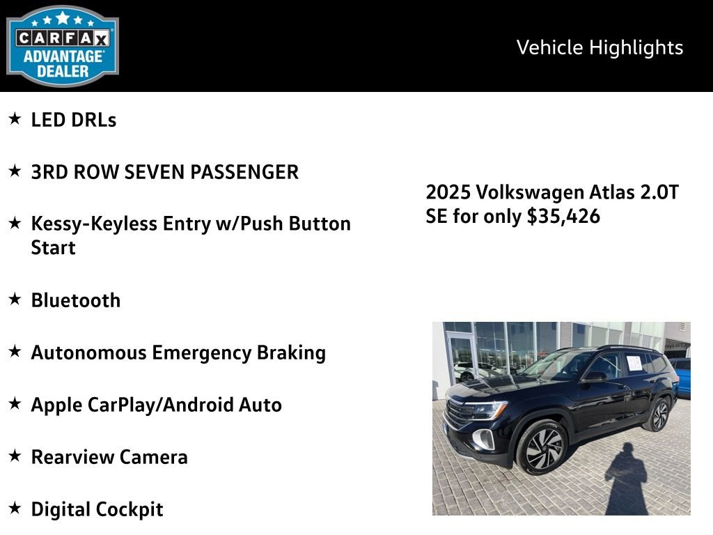 Certified 2025 Volkswagen Atlas SE image 4