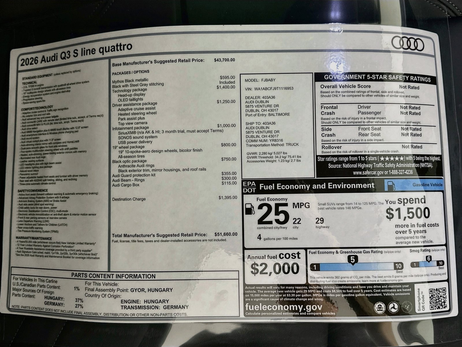New 2026 Audi Q3 quattro 2.0T AWD/4WD image 46