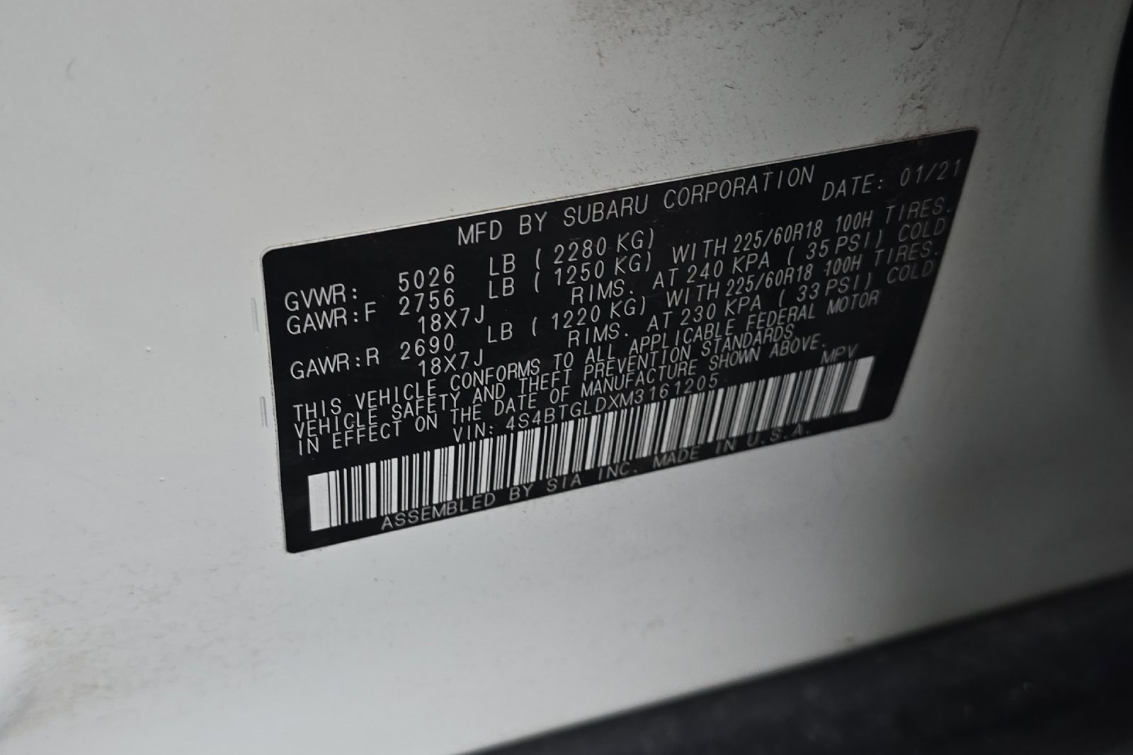 Used 2021 Subaru Outback Onyx Edition XT w/ Popular Package #2 image 55