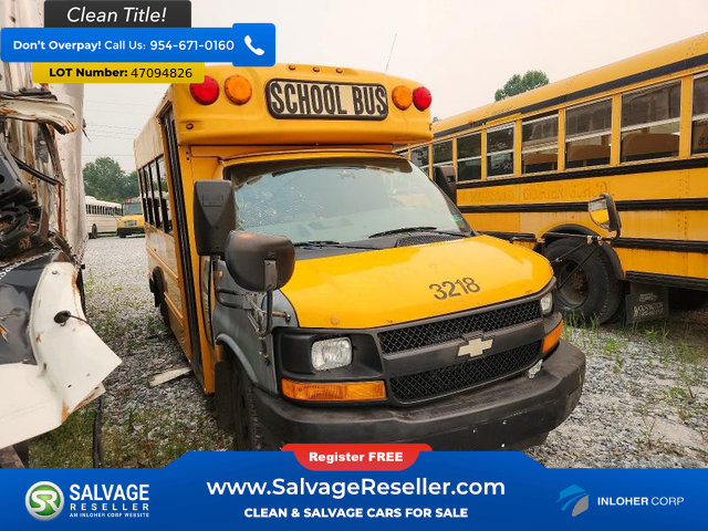 Used 2011 Chevrolet Express 3500 w/ School Bus Package